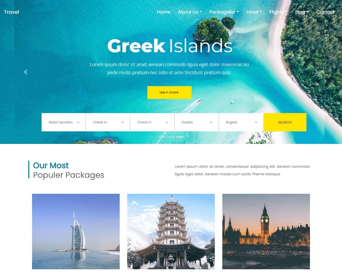 travel website